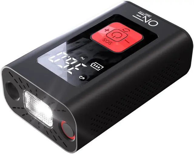 Alt view image 7 of 7 - ONE 150 PSI Portable Tire Inflator 5200 mAh / 7.4 V Battery, Digital LCD, Auto Shut-Off