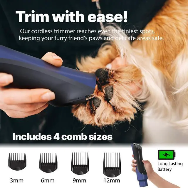 Alt view image 3 of 7 - ONE Pet Grooming Vacuum with 3.2L Canister 6 Replaceable Heads, 4 Combs, Quiet Design