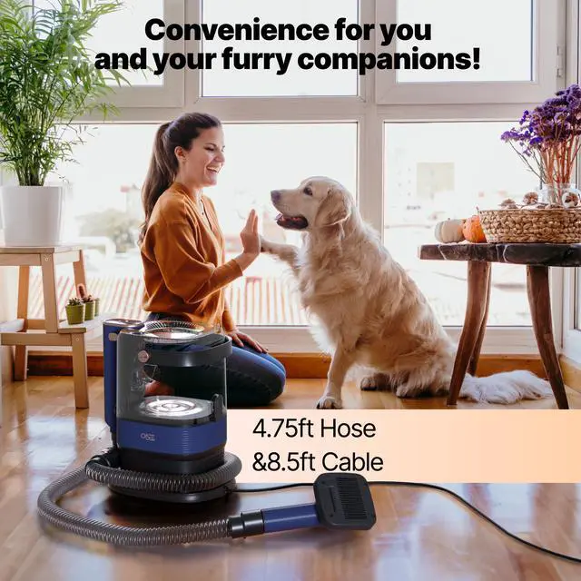 Alt view image 4 of 7 - ONE Pet Grooming Vacuum with 3.2L Canister 6 Replaceable Heads, 4 Combs, Quiet Design