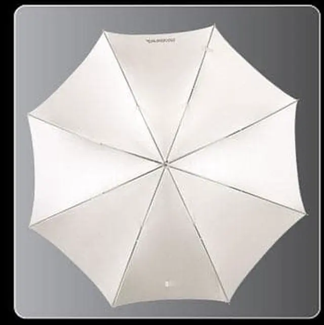 Alt view image 9 of 18 - Westcott 43" Optical White Satin Collapsible Umbrella