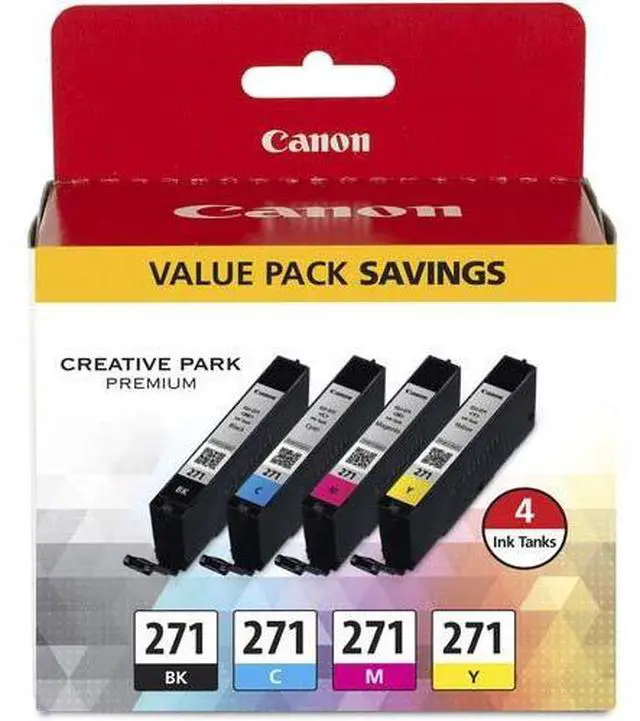 Alt view image 10 of 20 - Canon CLI-271 Ink Cartridge - Combo Pack - Black/Cyan/Magenta/Yellow