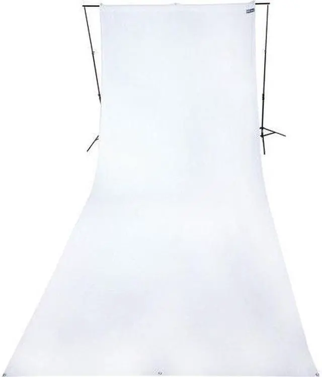 Alt view image 3 of 9 - Westcott 9 x 20 ft Wrinkle-Resistant Cotton Backdrop (Hi Key White)