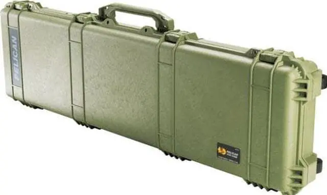 Alt view image 9 of 11 - Pelican 1750 Watertight Protector Gun Case w/ Foam - 50.5in Long Interior, OD Gr