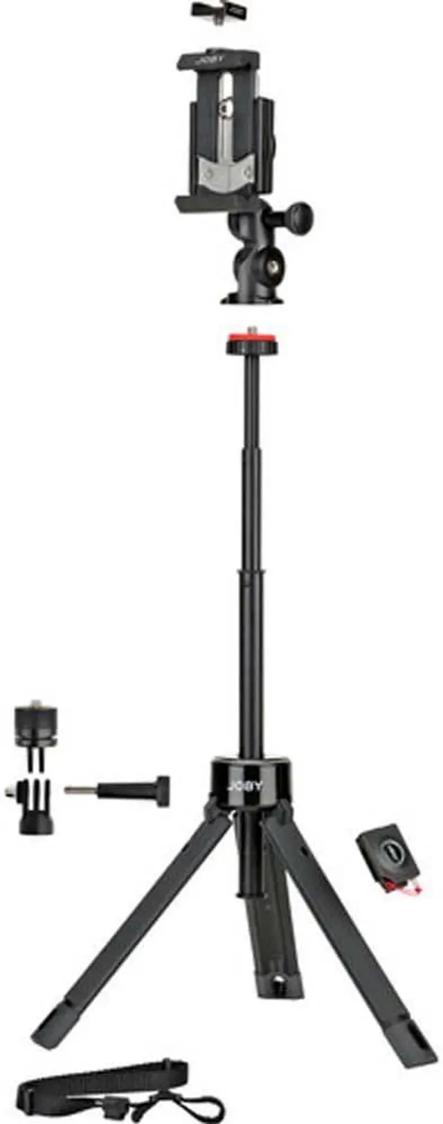 Alt view image 5 of 16 - JOBY GripTight PRO TelePod for Smartphones & Action Cameras, Black/Grey #JB01534