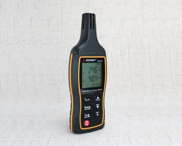 Alt view image 3 of 6 - SNDWAY SW-572 Digital LCD Thermometer thermo Hygrometer indoor temperature Humidity meter tester monitor Weather Station data hold Alarm Clock