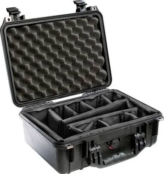 Alt view image 4 of 11 - Pelican Protector Case 1450 with Padded Dividers - Hard case - copolymer - black