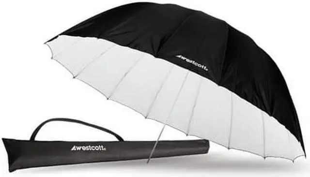 Alt view image 7 of 19 - Westcott White/Black Bounce Parabolic Standard Umbrella (7')