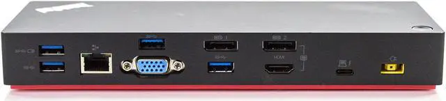 Alt view image 5 of 7 - Lenovo ThinkPad Thunderbolt 3 Dock 40AC Docking Station SD20Q68232 03X7133 DBB9003L1 w/ USB-C Cable & 135w AC Adapter
