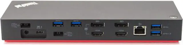 Alt view image 4 of 5 - Lenovo ThinkPad Thunderbolt 3 Workstation Dock Gen 2 40AN Docking Station SD20M70247 03X7538 DK1841 w/ USB-C Cable & 230w AC Adapter