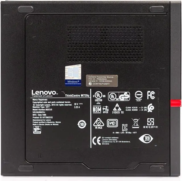 Alt view image 6 of 7 - Lenovo ThinkCentre M720Q Tiny Desktop Intel i3-8100T 3.10GHz 16GB 512GB SSD Win 11 Pro 1 Yr Wty