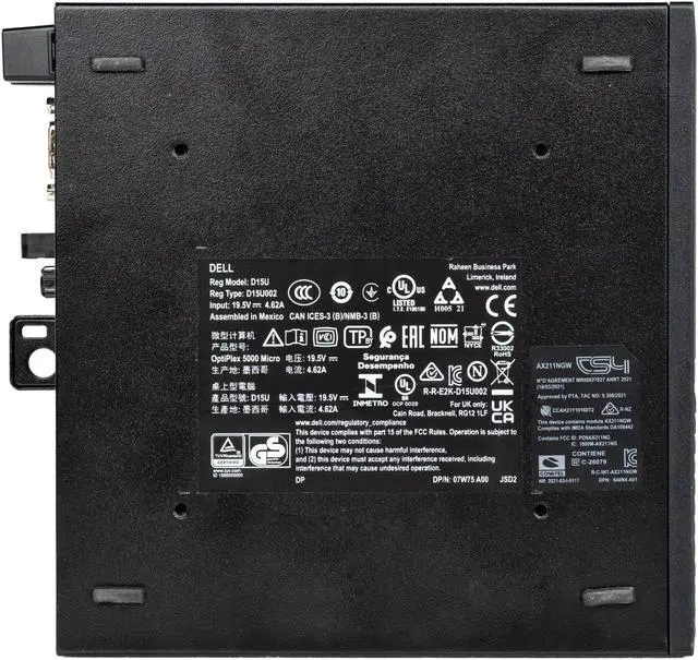Alt view image 6 of 7 - Dell Optiplex 5000 Micro Desktop Intel Hex-Core i5-12500T 2.00GHz WiFi 16GB 512GB M.2 SSD Win 11 Pro 1 Yr Wty
