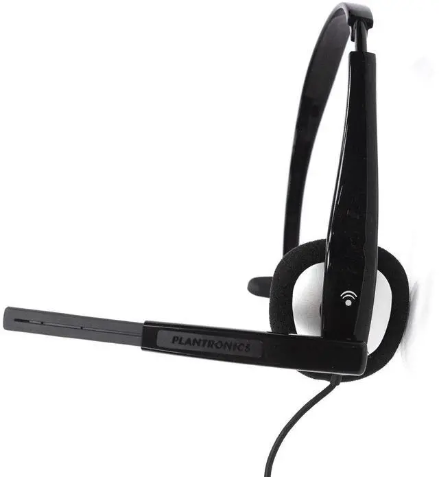 Alt view image 2 of 4 - New Plantronics Audio 610 Mono Headband Computer Corded Headset with USB Adapter 76805-04