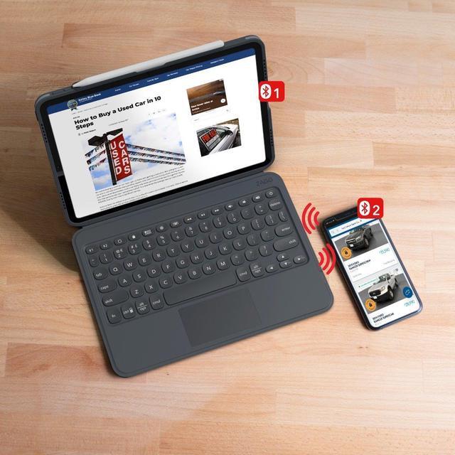 Alt view image 4 of 7 - ZAGG Charcoal Somnus iPad 10.9/11 Pro Keyboard, Charcoal 103407562