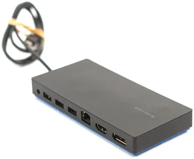 Main image of HP Elite USB-C TPA-B01 Docking Station USB 3.0 HDMI DP 841575-001 / 844549-001 / Y0K80AA#ABA - w/ 65w Adapter