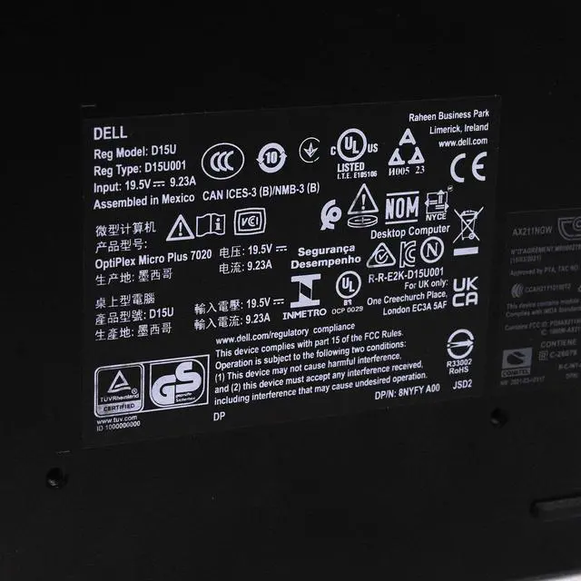 Alt view image 6 of 7 - Dell Optiplex 7020 Micro Desktop WiFi Intel 14-Core i5-14500T 1.70GHz 16GB 512GB SSD Win 11 Pro 1 Yr Wty - WiFi Antenna