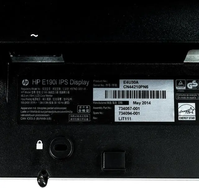 Alt view image 5 of 6 - HP EliteDisplay E190i 19" IPS Monitor 1280 x 1024 Display Port DVI-D VGA Grade A