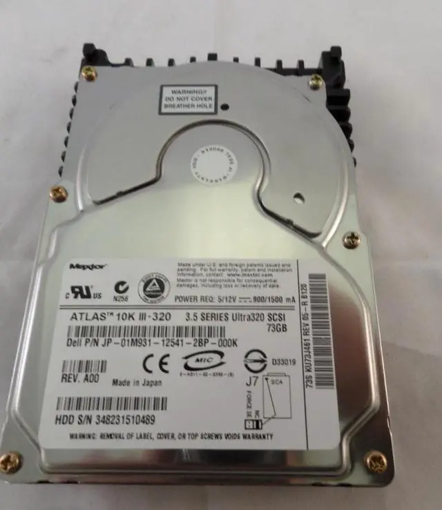 Alt view image 3 of 8 - KU73J461 MAXTOR 73GB 10000RPM ULTRA-320 10000RPM 80-PIN HARD DRIVE
