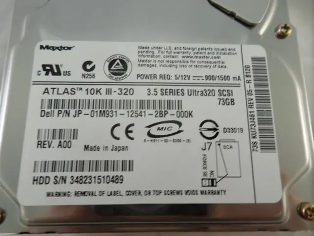 Alt view image 4 of 8 - KU73J461 MAXTOR 73GB 10000RPM ULTRA-320 10000RPM 80-PIN HARD DRIVE