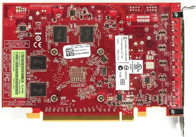 Alt view image 6 of 6 - Dell ATI AMD FirePro W600 2GB GDDR5 6 Mini DisplayPort PCI-E Video Card 7M60C
