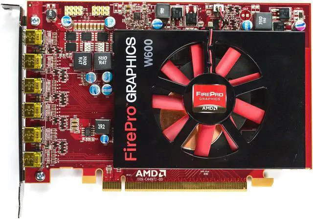 Alt view image 5 of 6 - Dell ATI AMD FirePro W600 2GB GDDR5 6 Mini DisplayPort PCI-E Video Card 7M60C