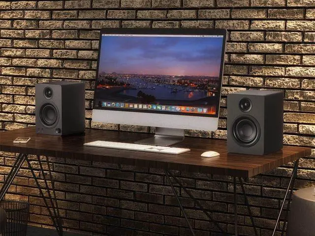Alt view image 6 of 6 - Monoprice DT-5BT 60-Watt Multimedia Desktop Powered Speakers - Class AB, Bluetooth 5.0, 5.25 Inch Woofer, 0.75 Inch Tweeter, For Home, Office, Gaming, or Entertainment Setup