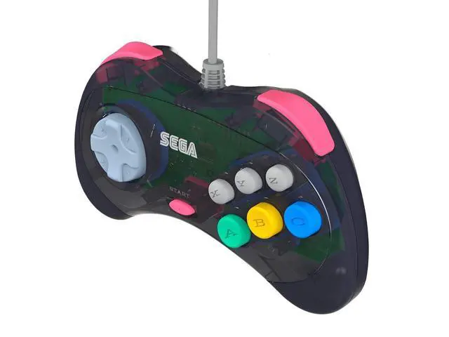 Alt view image 3 of 7 - Retro-Bit SEGA Saturn Wired USB Controller - (Slate Grey)