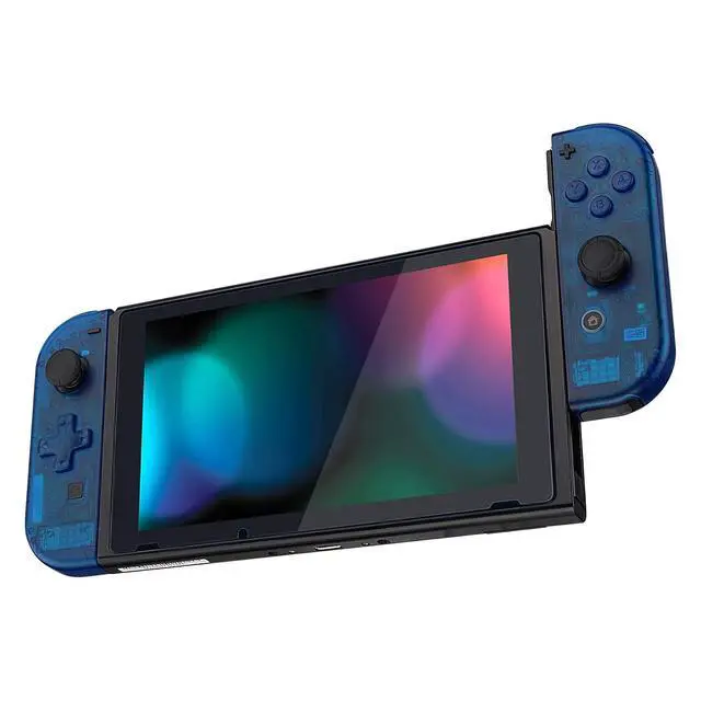 Alt view image 4 of 7 - Transparent Clear Blue Joycon Handheld Controller Housing (D-Pad Version) w/Full Buttons, DIY Replacement Shell Case for Nintendo Switch & Switch OLED Joy-Con Console Shell NOT Included @