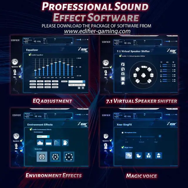 Alt view image 6 of 7 - Edifier G2II Gaming Headset for PC PS4 USB Wired Gaming Headphones with 7.1 Surround Sound with Noise Canceling Microphone and RGB Light 50mm Driver Compatible with Mac Desktop PC Black