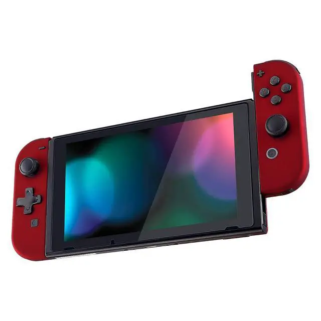Alt view image 4 of 7 - Soft Touch Red Joycon Handheld Controller Housing (D-Pad Version) with Full Set Buttons, DIY Replacement Shell Case for Nintendo Switch & Switch OLED Joy-Con Console Shell NOT Included @