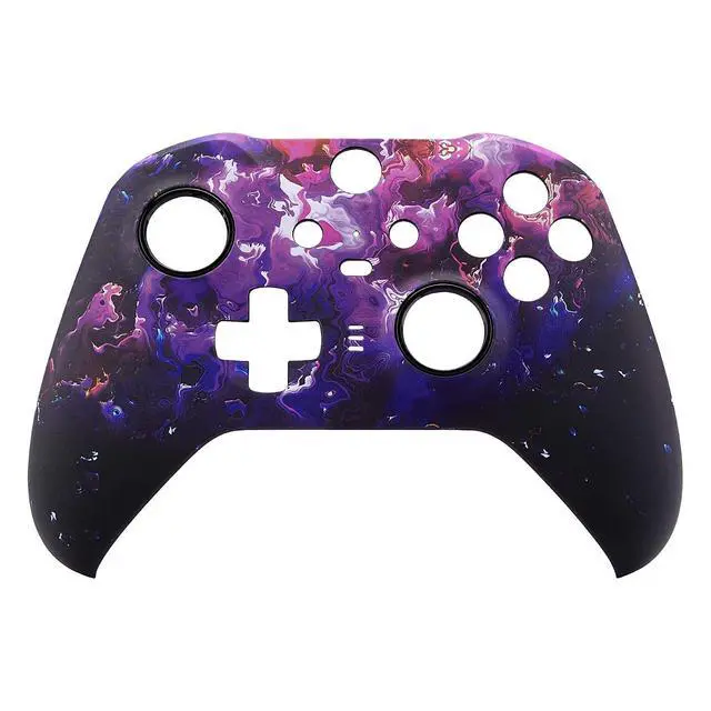 Alt view image 3 of 7 - Surreal Lava Patterned Faceplate Cover, Soft Touch Front Housing Shell Case Replacement Kit for Xbox One Elite Series 2, Xbox Elite 2 Core Controller Model 1797 - Accent Rings Included @
