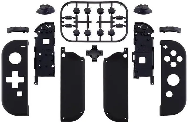 Alt view image 2 of 7 - Soft Touch Black Joycon Handheld Controller Housing (D-Pad Version) with Full Set Buttons, DIY Replacement Shell Case for Nintendo Switch & Switch Oled Joy-Con Console Shell NOT Included @