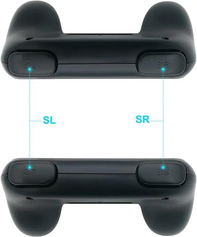 Alt view image 6 of 7 - FYOUNG Hand Grips Compatible with Joycons, Comfrot Grip Handle Kit Compatible with Nintendo Switch/Switch OLED Model Controller (4 Pack) (Black-Blue-Red)