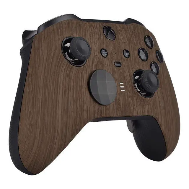 Alt view image 7 of 7 - Faceplate Shell + Bottom Shell for Xbox Elite Series 2, Elite Series 2 Core Controller - Wood Grain @