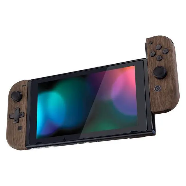 Alt view image 4 of 7 - Wood Grain Soft Touch Joycon Handheld Controller Housing (D-Pad Version) w/Full Buttons, DIY Replacement Shell Case for Nintendo Switch & Switch OLED Joy-Con Console Shell NOT Included @