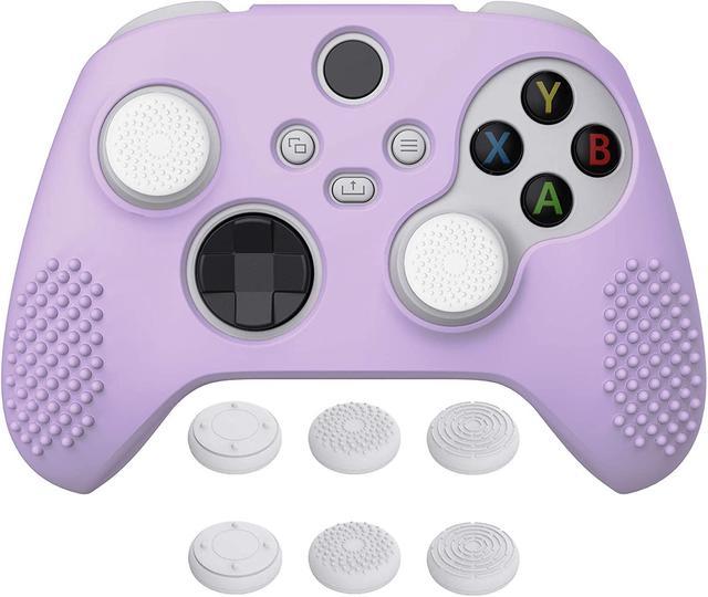 eXtremeRate PlayVital Mauve Purple 3D Studded Edition Anti-Slip Silicone  Cover Skin for Xbox Series X Controller, Soft Rubber Case Protector for  Xbox Series S Controller with 6 White Thumb Grip Caps 