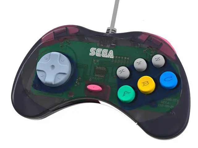 Alt view image 2 of 7 - Retro-Bit SEGA Saturn Wired USB Controller - (Slate Grey)