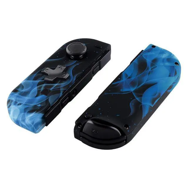 Alt view image 3 of 7 - Blue Flame Soft Touch Joycon Handheld Controller Housing (D-Pad Version) w/ Full Buttons, DIY Replacement Shell Case for Nintendo Switch & Switch Oled Joy-Con Console Shell NOT Included @