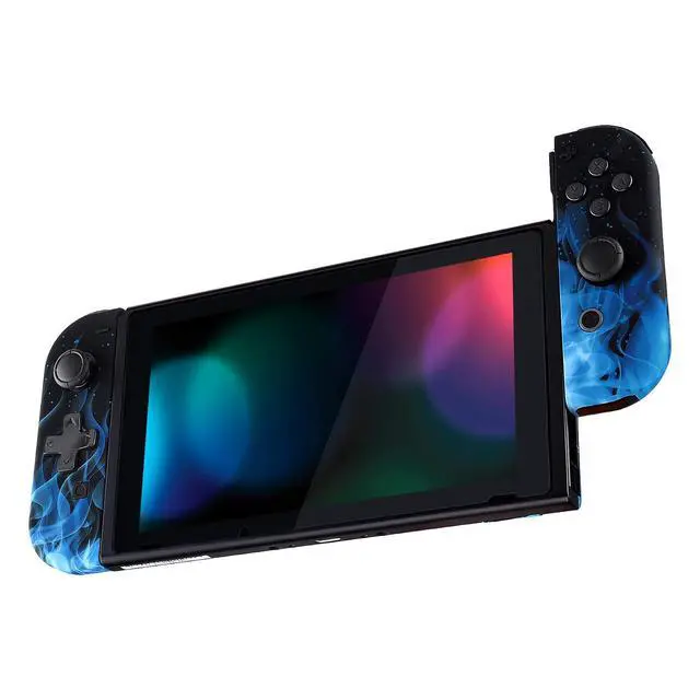 Alt view image 4 of 7 - Blue Flame Soft Touch Joycon Handheld Controller Housing (D-Pad Version) w/ Full Buttons, DIY Replacement Shell Case for Nintendo Switch & Switch Oled Joy-Con Console Shell NOT Included @