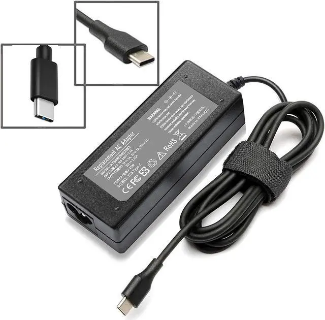 Alt view image 3 of 6 - Shareway 45W Type C USB C Replacement AC Adapter Charger Compatible with HP/Dell/Samsung/Acer/Sony/Toshiba Laptops Smart Phones Type-C Notebook Type-C Tablets Google Pixel