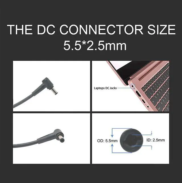 Alt view image 7 of 7 - 19.5V 9.23A 180W AC Charger Fit for Asus ADP-180MB F ROG G750JM G751JM G750JS G75VW G75VX GL502VT G750JW G750JM G750JX G751JL G751JM G752VL G-Series Gaming Laptop with Power Cord