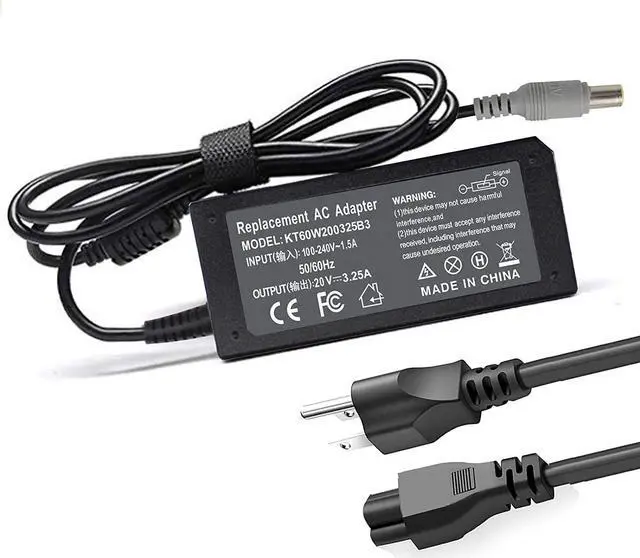 Main image of Shareway 65W Replacement Laptop Charger Compatible for Lenovo Thinkpad T400 T400s T410 T420 T420s T60 T61 R61 R61i L430 L530 X120e X130e E530 B590 40Y7659 [7.9mm5.5mm]