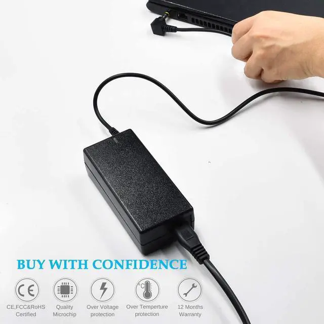 Alt view image 5 of 7 - Ursulan 65W Replacement Laptop Charger for Toshiba Satellite C55 C55D C55T C55-A C655 C70 C855D-S5232 L655 L755 L875D-S7332 L30 A665, PA3917U-1ACA PA3467U-1ACA PA3097U-1ACA 19V 3.42A AC Adapter