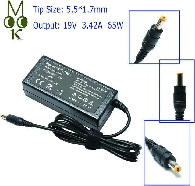 Alt view image 7 of 7 - 19V 3.42A 65W Laptop Adapter Charger for Acer Aspire 5253 7560 5750 5733 5517 5532 5742 5349 5534 4830t 5733z 5750z E15 E5-575 V5-571 ES1-531 ES1-531 V7 V3 R3 R7 S3 E1 M5 Series Power Supply Cord