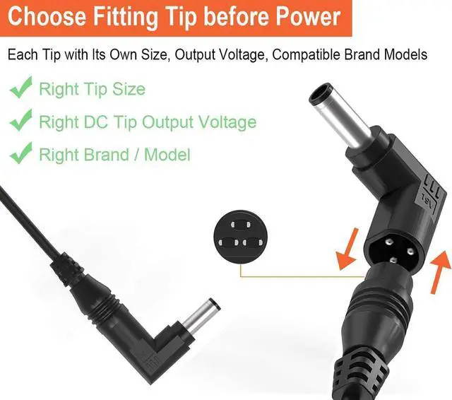 Alt view image 3 of 7 - 90W Universal Portable Laptop Charger Ac Power Adapter 15-20V with Multi Tips for HP Lenovo Dell Asus Acer JBL IBM Samsung Toshiba Sony Notebook Power Adapter Supply Cord (Automatic Voltage, 15 Tips)