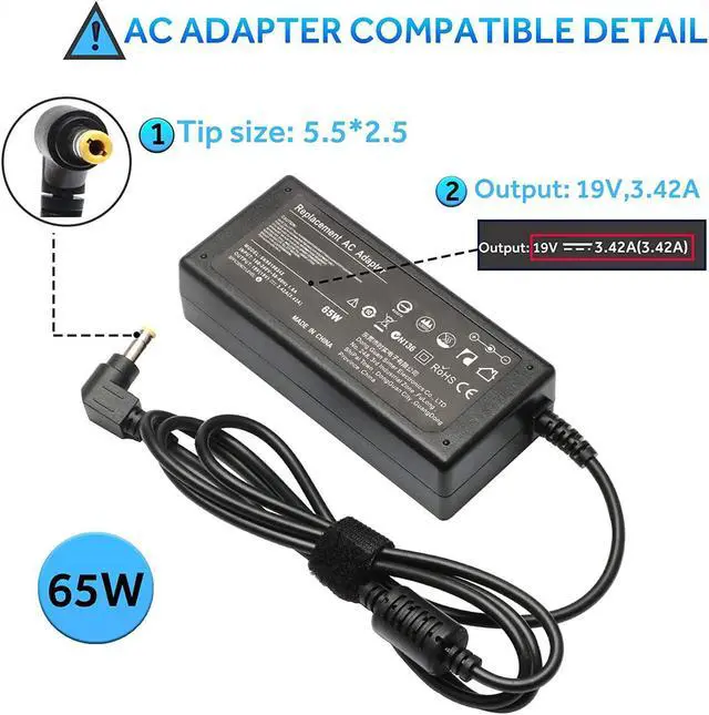 Alt view image 2 of 7 - AC Adapter Charger for Toshiba Satellite L55D-C5269, C55-C5268, C55-C5270, by Galaxy Bang USA?