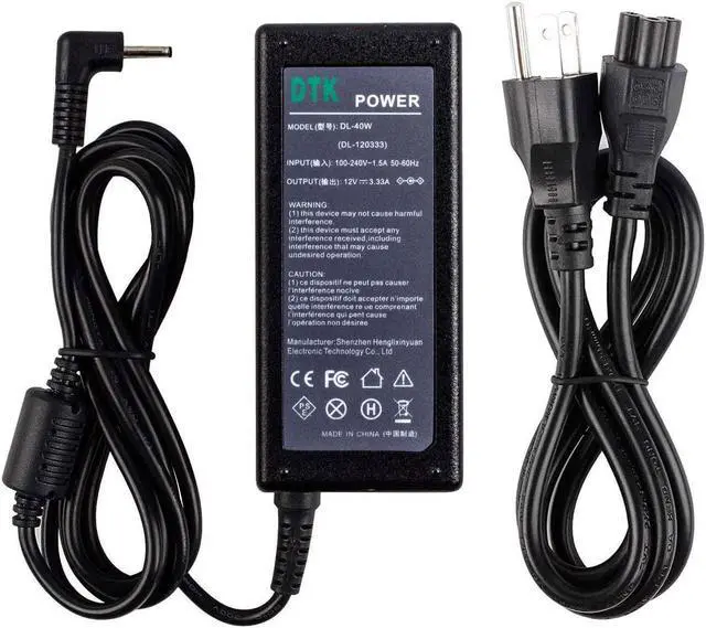 Main image of DTK 12V 3.33A 2.2A 40W Ac Adapter for Samsung Laptop Computer Charger Notebook PC Power Cord Supply Source Plug Connector Size: 2.5x0.7mm