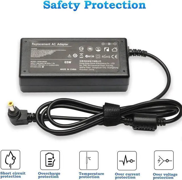 Alt view image 3 of 7 - AC Adapter Charger for Toshiba Satellite L55D-C5269, C55-C5268, C55-C5270, by Galaxy Bang USA?