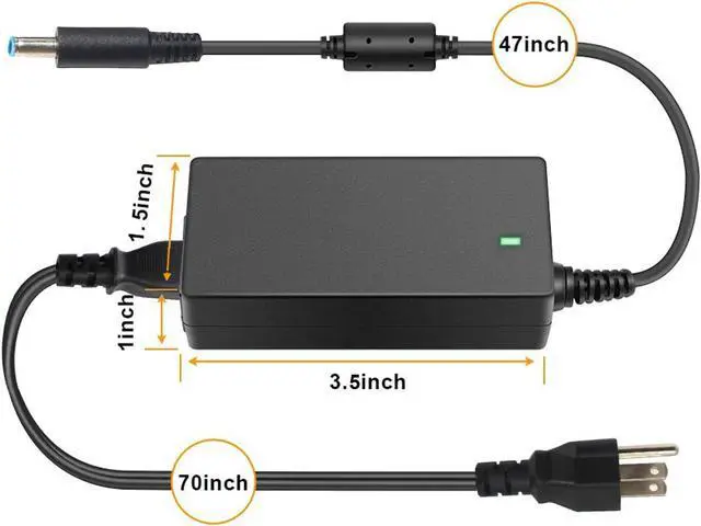 Alt view image 3 of 7 - 65W 45W AC Charger Adapter Charger for Dell OptiPlex 9020 3020 3050 3060 3070 3040 9010 7050 7060 7070 7040 Micro Desktop G6J41 0G6J41 MGJN9 43NY4 Power Supply Adapter Cord
