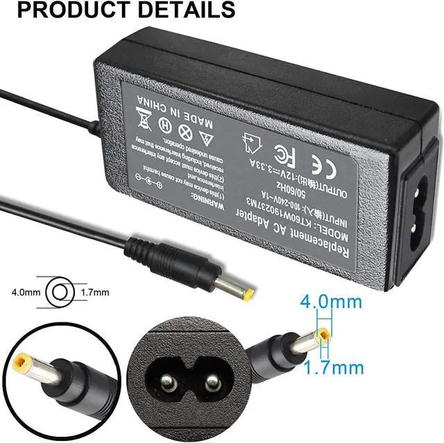 Alt view image 3 of 6 - 19V 2.37A Charger for Toshiba Chromebook 2 CB35 CB30 CB35-B3330 CB35-B3340 CB35-C3300 CB35-C3350 CB30-B3122 CB30-B3121 CB30-B3123 Satellite P25W-C2300-4K P25W-C2304-4K P25W-C2302 P35W-B3220 P35W-B3226