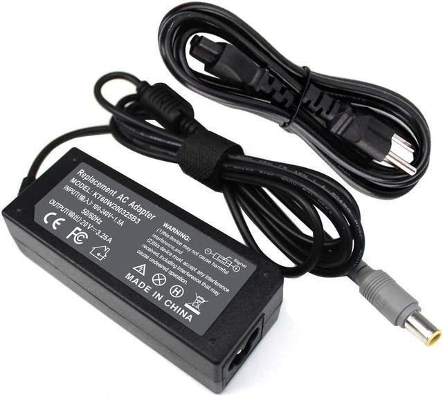 Main image of T430 Laptop Charger 20V 65W 90W Docking Station AC Adapter for Lenovo IBM ThinkPad T430s T430u T420 T410 T400 T500 T510 T520 T530 E545 X220 X140e T60 40Y7659 40Y7661 PA-1900-171 Computer Cord Supply.